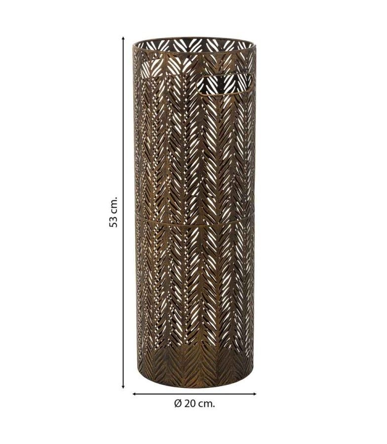 PARAGUERO REDONDO METAL DORADO