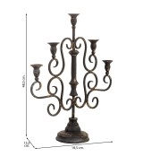 CANDELABRO METAL ENVEJECIDO 5 VELAS
