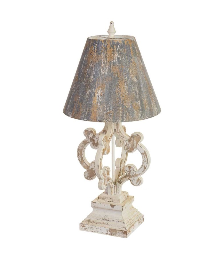 LAMPARA SOBREMESA MADERA/METAL