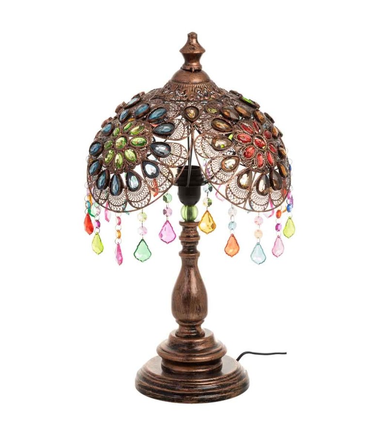 LAMPARA METAL CRISTAL ACRILICO