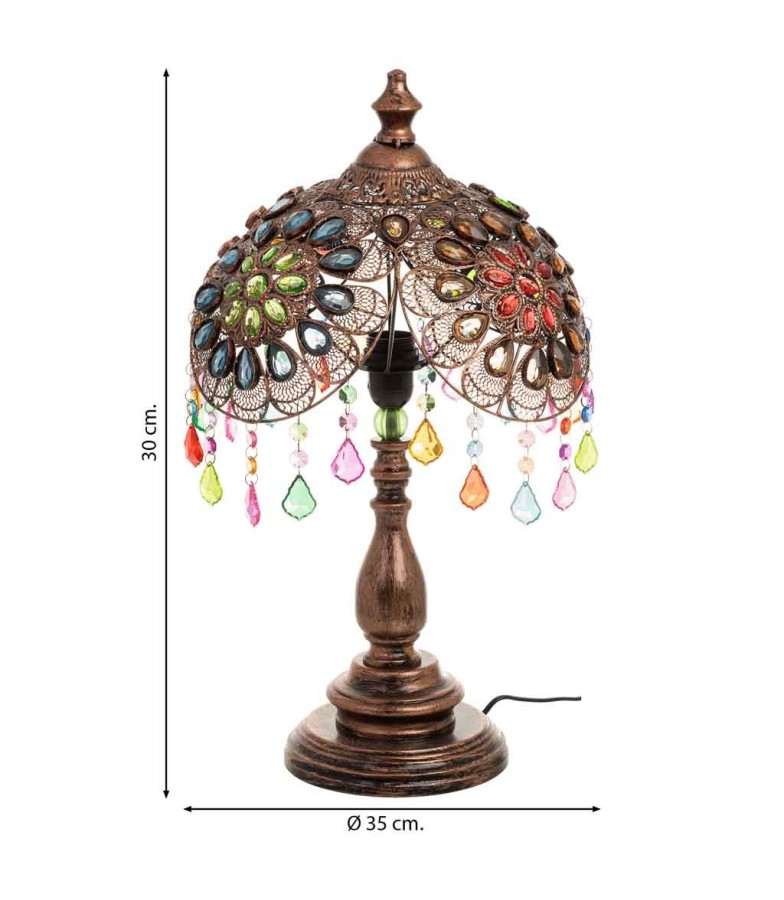 LAMPARA METAL CRISTAL ACRILICO