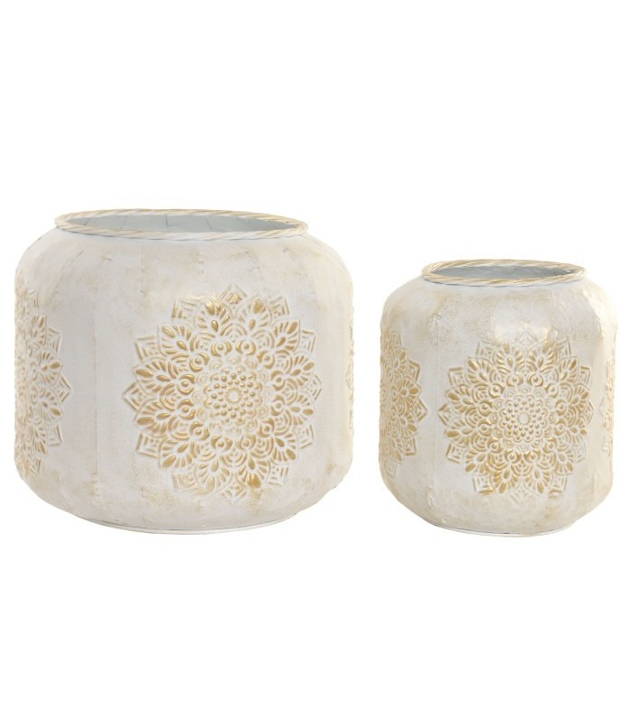 MACETERO MANDALA BLANCO PEQUEÑO