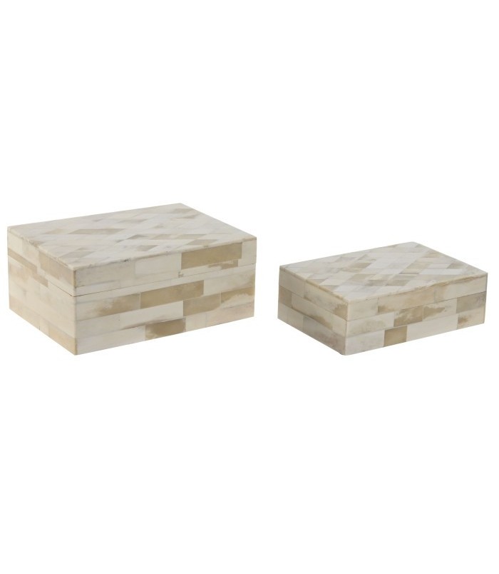 JOYERO MANGO HUESO ROMBOS NATURAL GRANDE