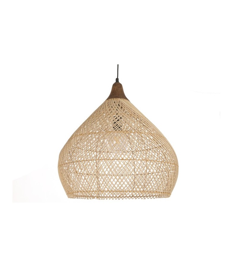 LAMPARA TECHO BAMBU MANGO NATURAL