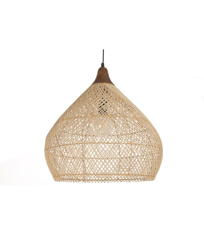 LAMPARA TECHO BAMBU MANGO NATURAL