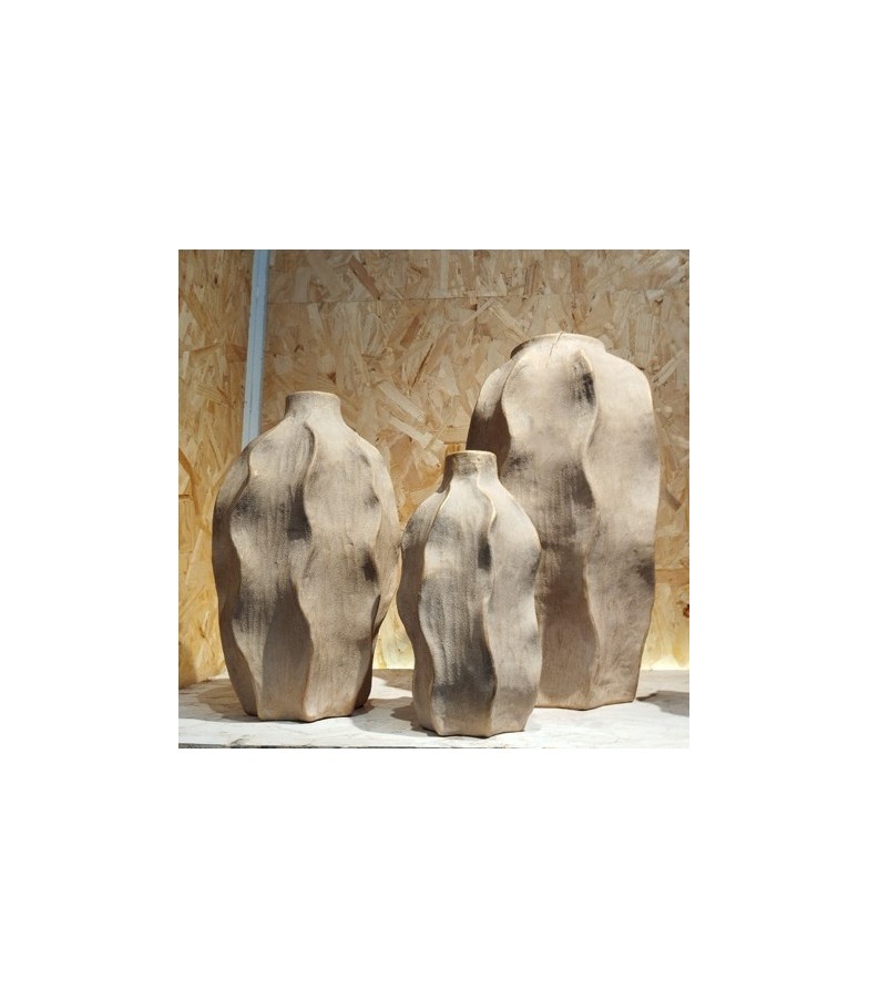 JARRON GRES ONDAS DESGASTADO BEIGE
