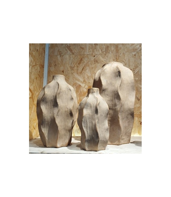 JARRON GRES ONDAS DESGASTADO BEIGE